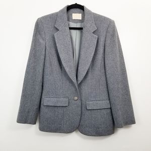 Pendleton Blazer Vintage Grey Wool Crest Buttons 6